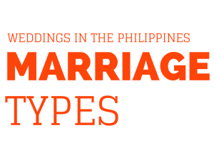 Wedding In The Philippines: Marriage Types
